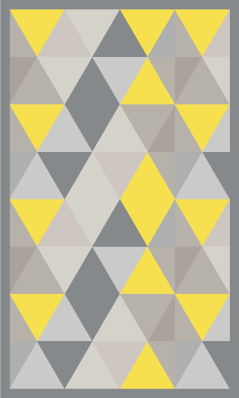 Tapis vinyle géométrique triangles gris et jaunes - TenStickers