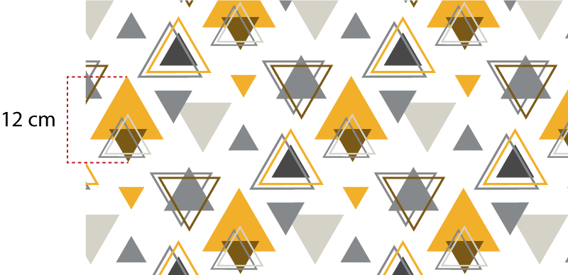 Tapis vinyle salon motif triangulaire nordique - TenStickers