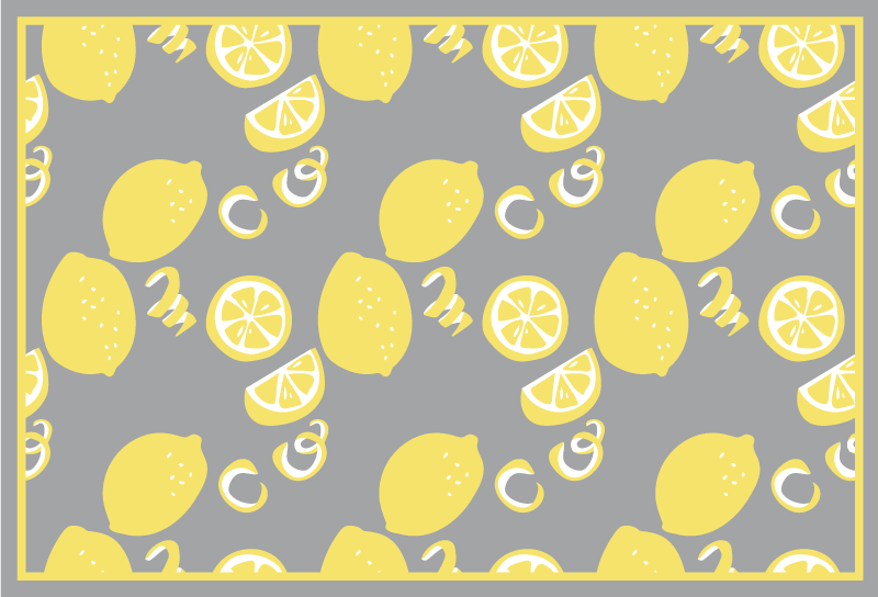 Tapis vinyle cuisine motif d'agrumes - TenStickers
