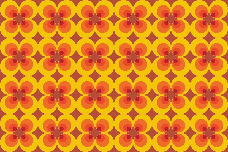 Tapis vinyle carreaux de ciment formes florales - TenStickers