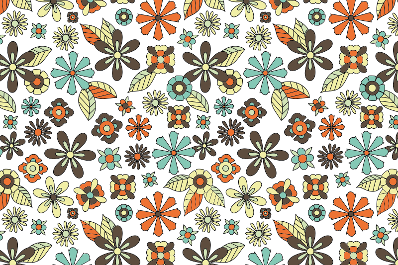 Tapis vinyle vintage design rétro des années 70 - TenStickers