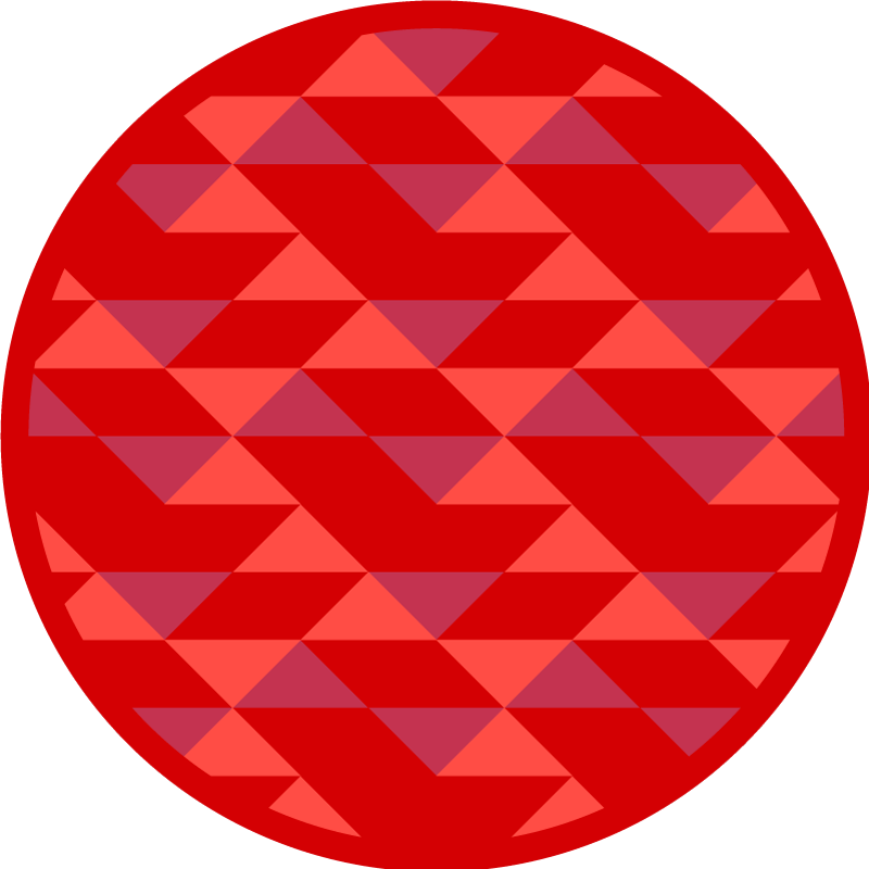 Tapis vinyle géométrique motif triangle rouge - TenStickers
