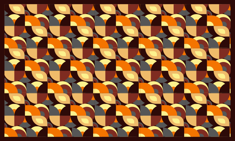 Tapis vinyle salon formes courbes colorées - TenStickers