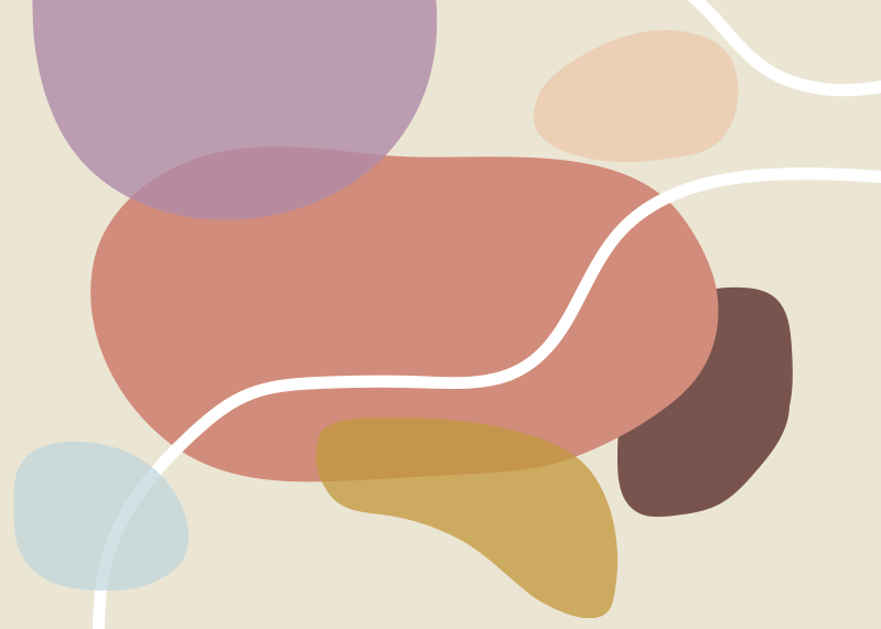 Tapis vinyle design moderne formes organiques - TenStickers