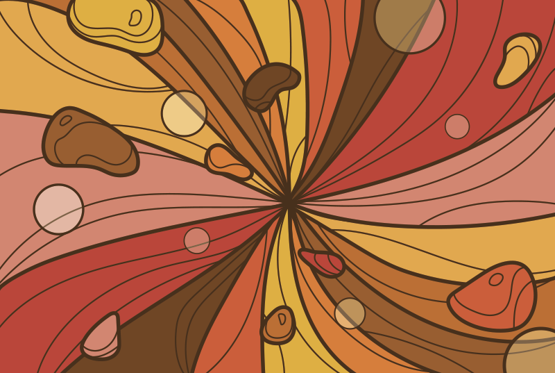 Tapis vinyle vintage fleur tourbillonnante - TenStickers