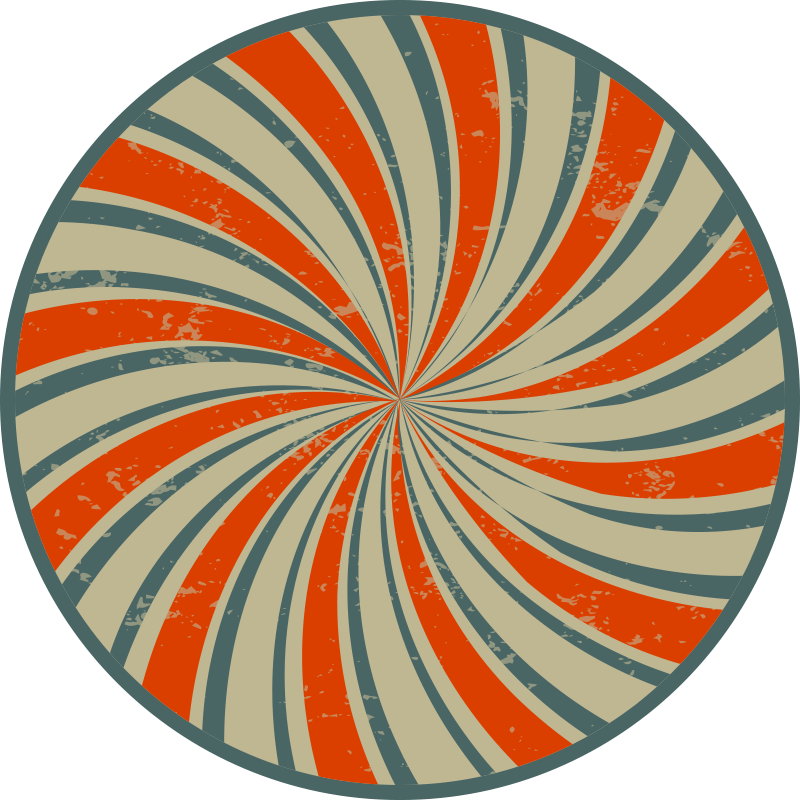 Tapis vinyle retro Spirale rétro grunge - TenStickers