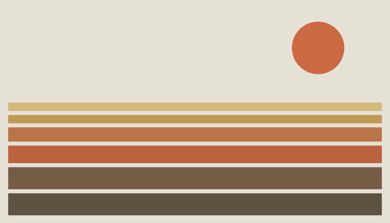 Tapis vinyle chambre motif à rayures coucher de soleil - TenStickers