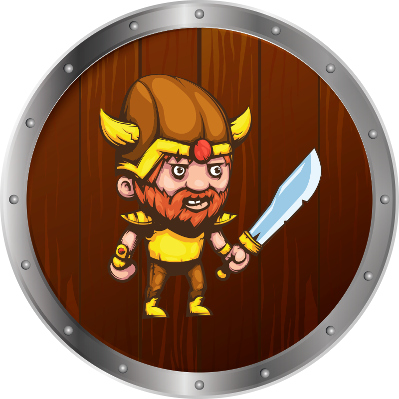 Tapis vinyle ethnique épée forte tenue viking - TenStickers