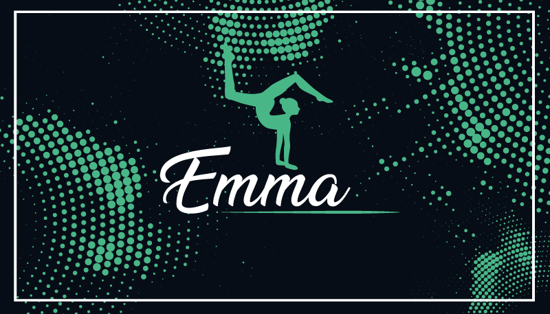 Tapis vinyle chambre gymnastique avec nom - TenStickers