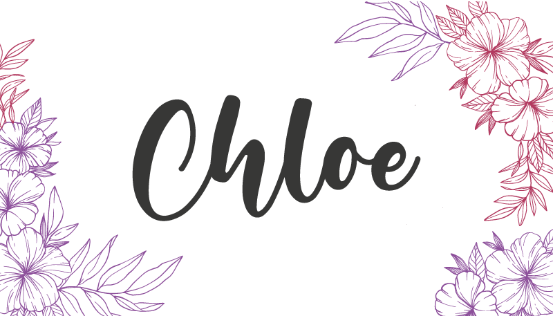 Tapis vinyle ado nom floral personnalisé - TenStickers