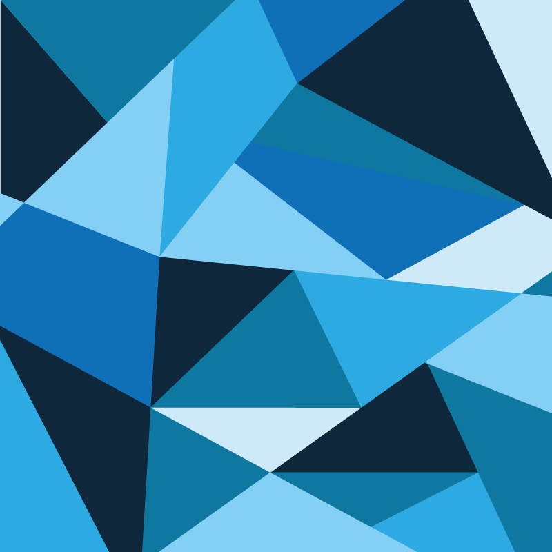 Tapis vinyle géométrique motifs bleus triangulaires - TenStickers