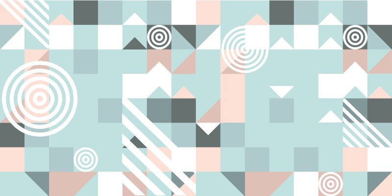 Tapis vinyle géométrique motif abstrait - TenStickers