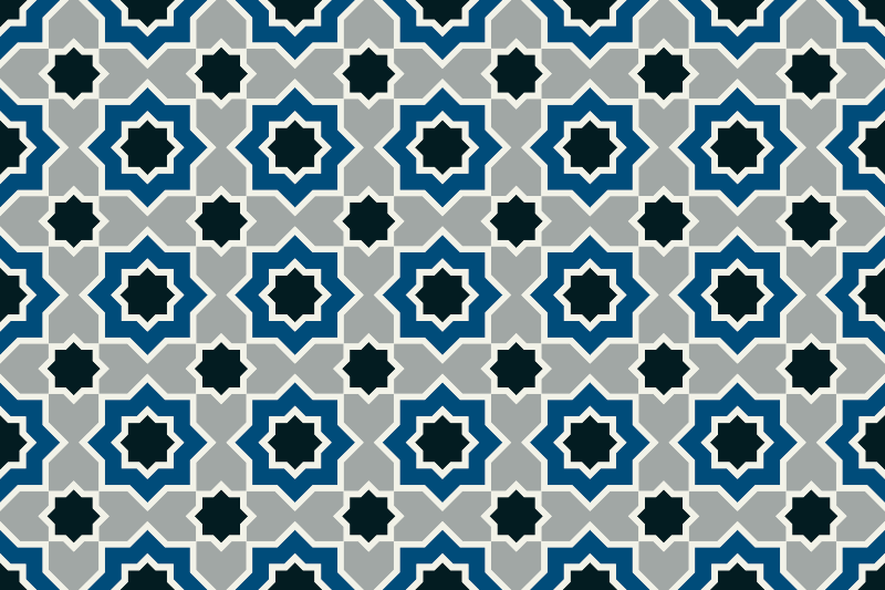 Tapis vinyle cuisine motif géométrique islamique - TenStickers
