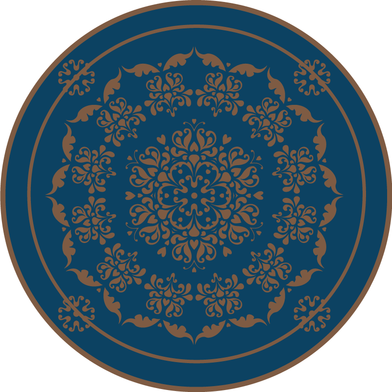 Tapis vinyle mandala motif rond élégant - TenStickers