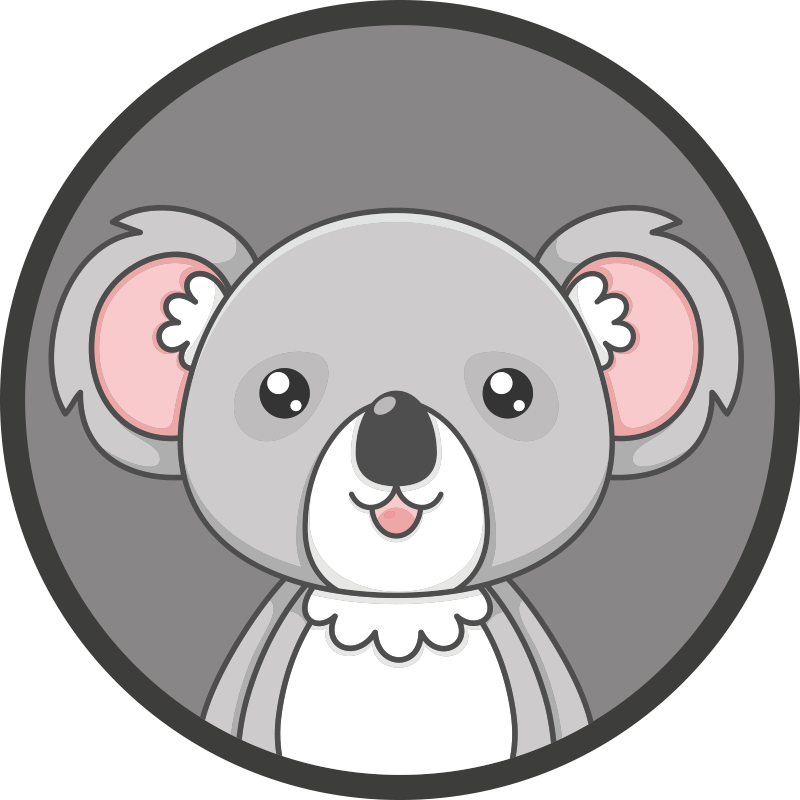 Tapis vinyle pour enfants illustration de koala mignon - TenStickers