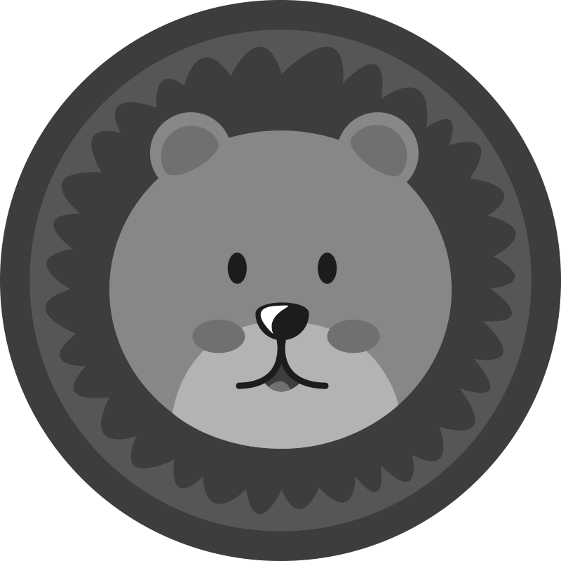 Tapis vinyle bébé joli visage de lion - TenStickers