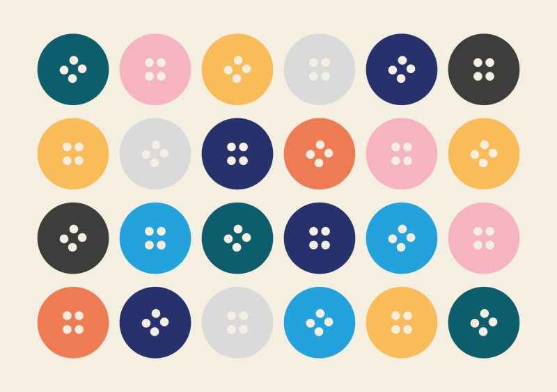 Tapis vinyle autres tapis motif de bouton coloré - TenStickers