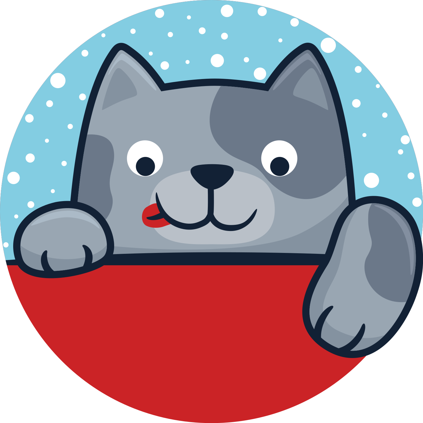 Tapis vinyle animal illustration de chat charmant - TenStickers