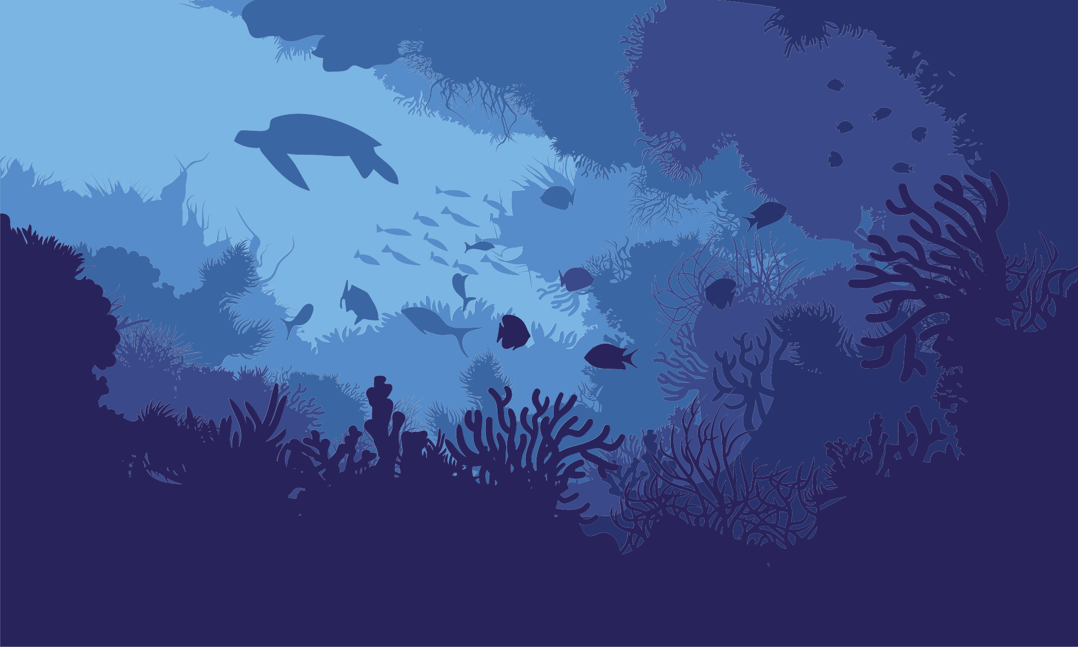 Tapis vinyle nature scène sous-marine - TenStickers