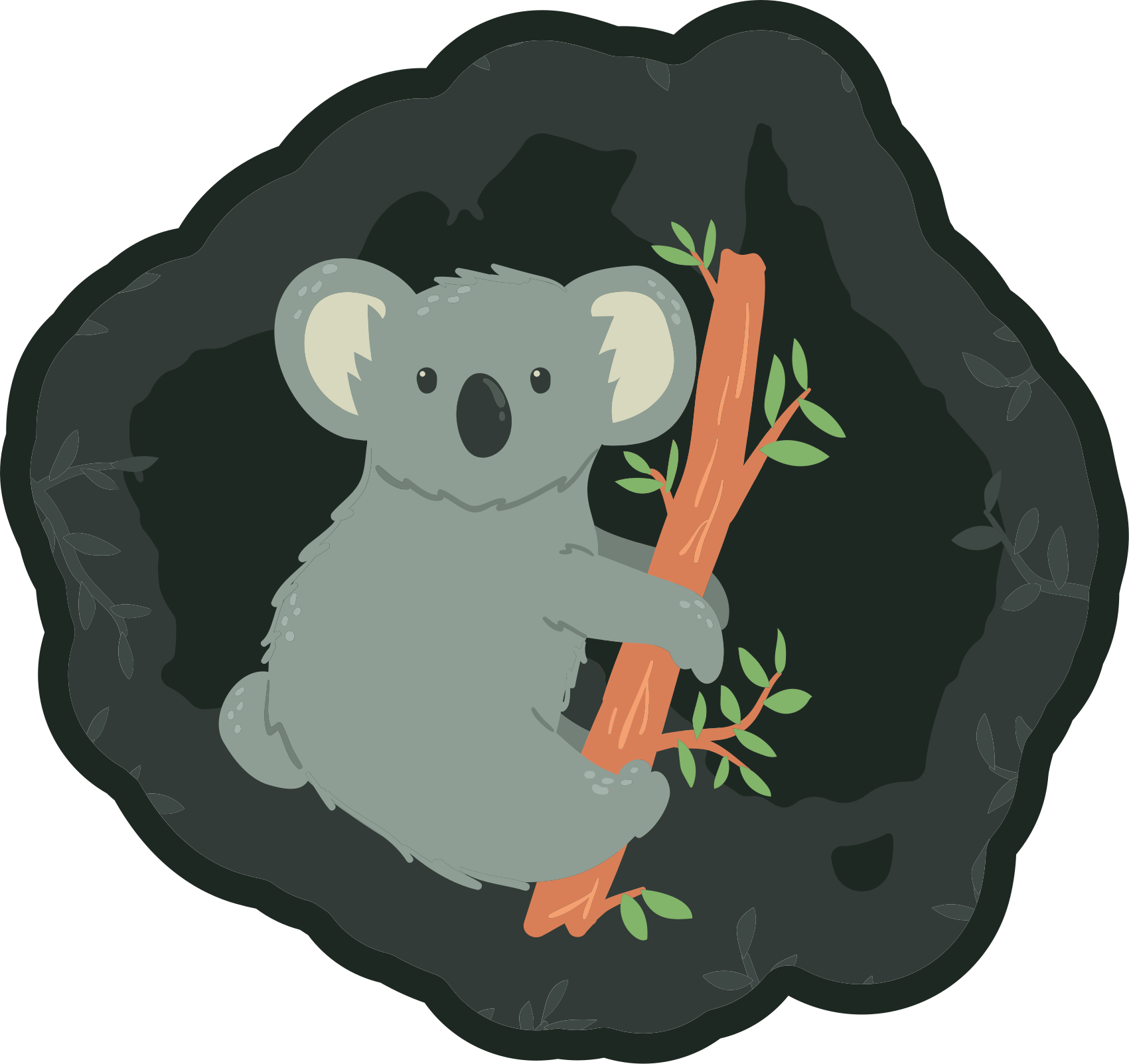 Tapis vinyle animal breloque koala mignon - TenStickers