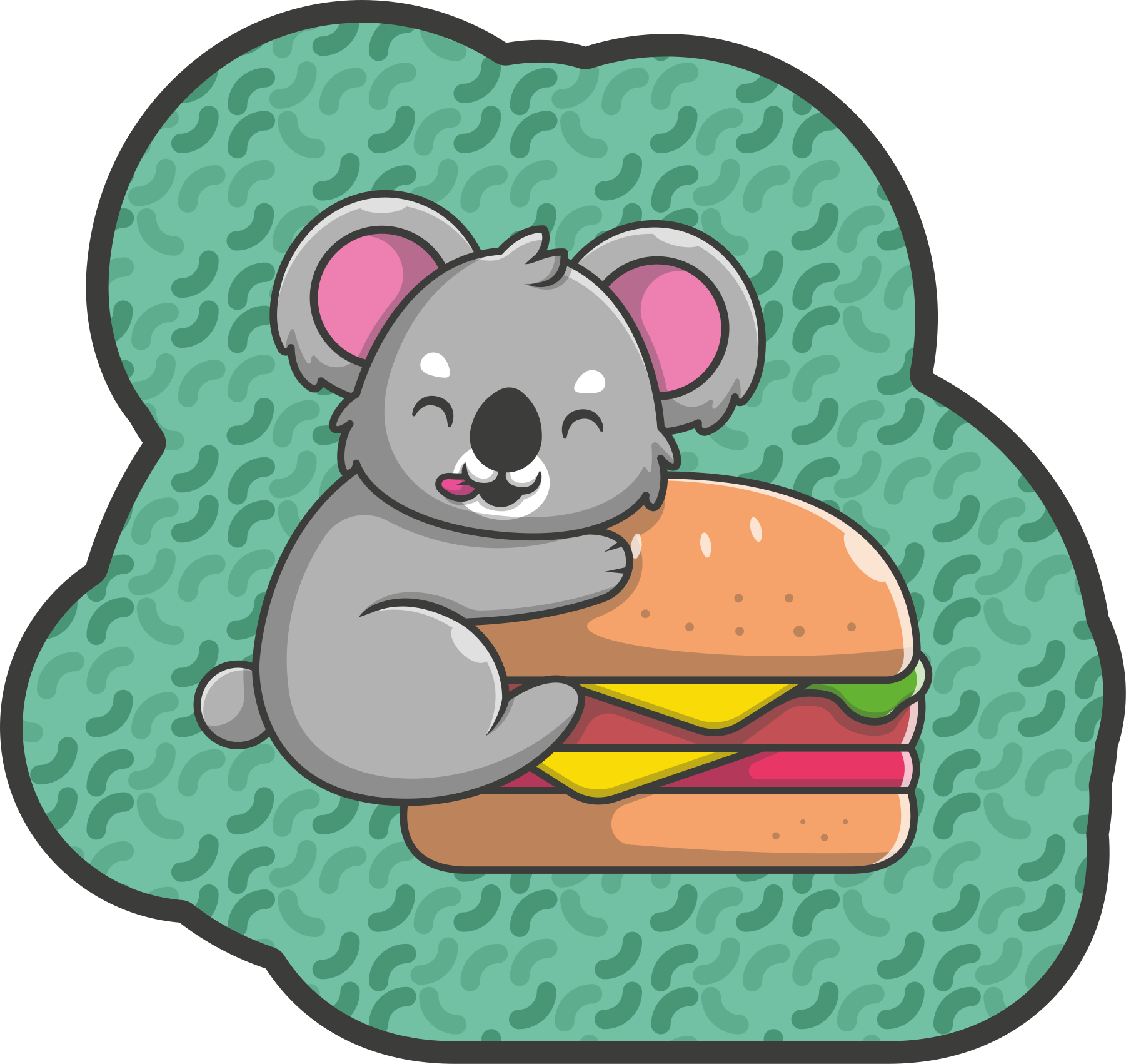 Tapis vinyle bébé collation mignonne de koala - TenStickers