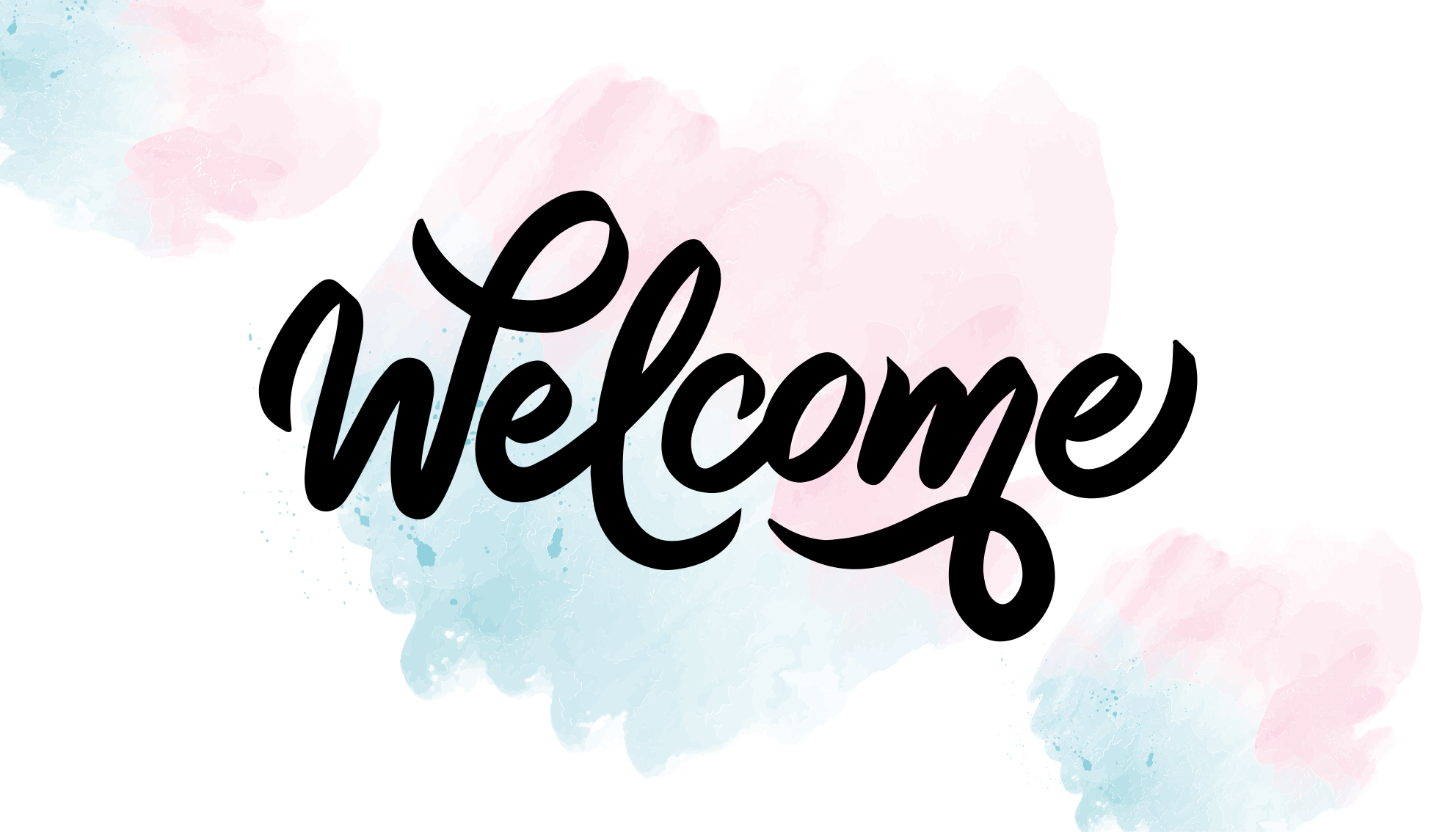 Tapis vinyle entrée aquarelle bienvenue - TenStickers