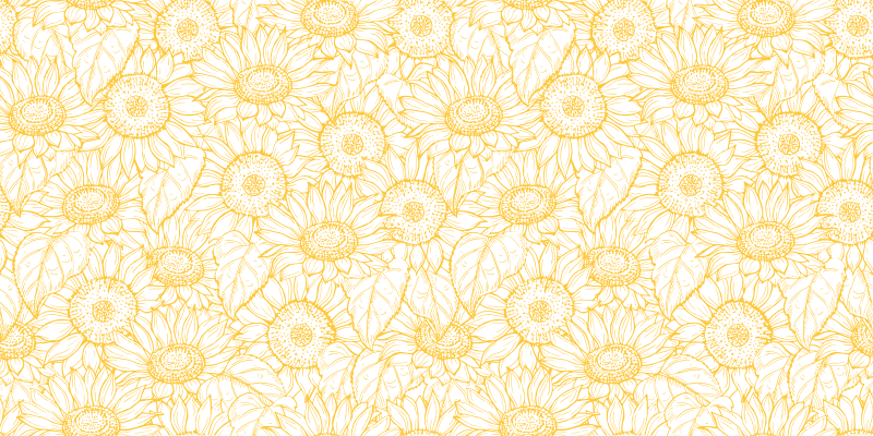 Tapis vinyle plantes motif tournesol - TenStickers