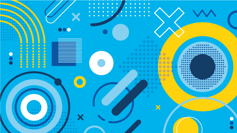 Tapis vinyle géométrique motif bleu moderne - TenStickers