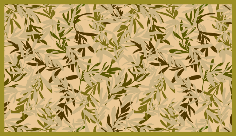 Tapis vinyle plantes motif feuillage vert - TenStickers