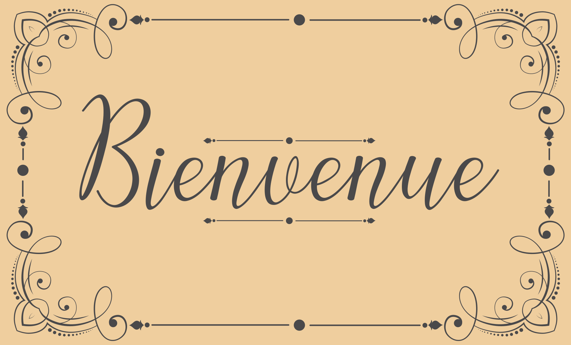 Tapis vinyle citation Bienvenue design élégant - TenStickers