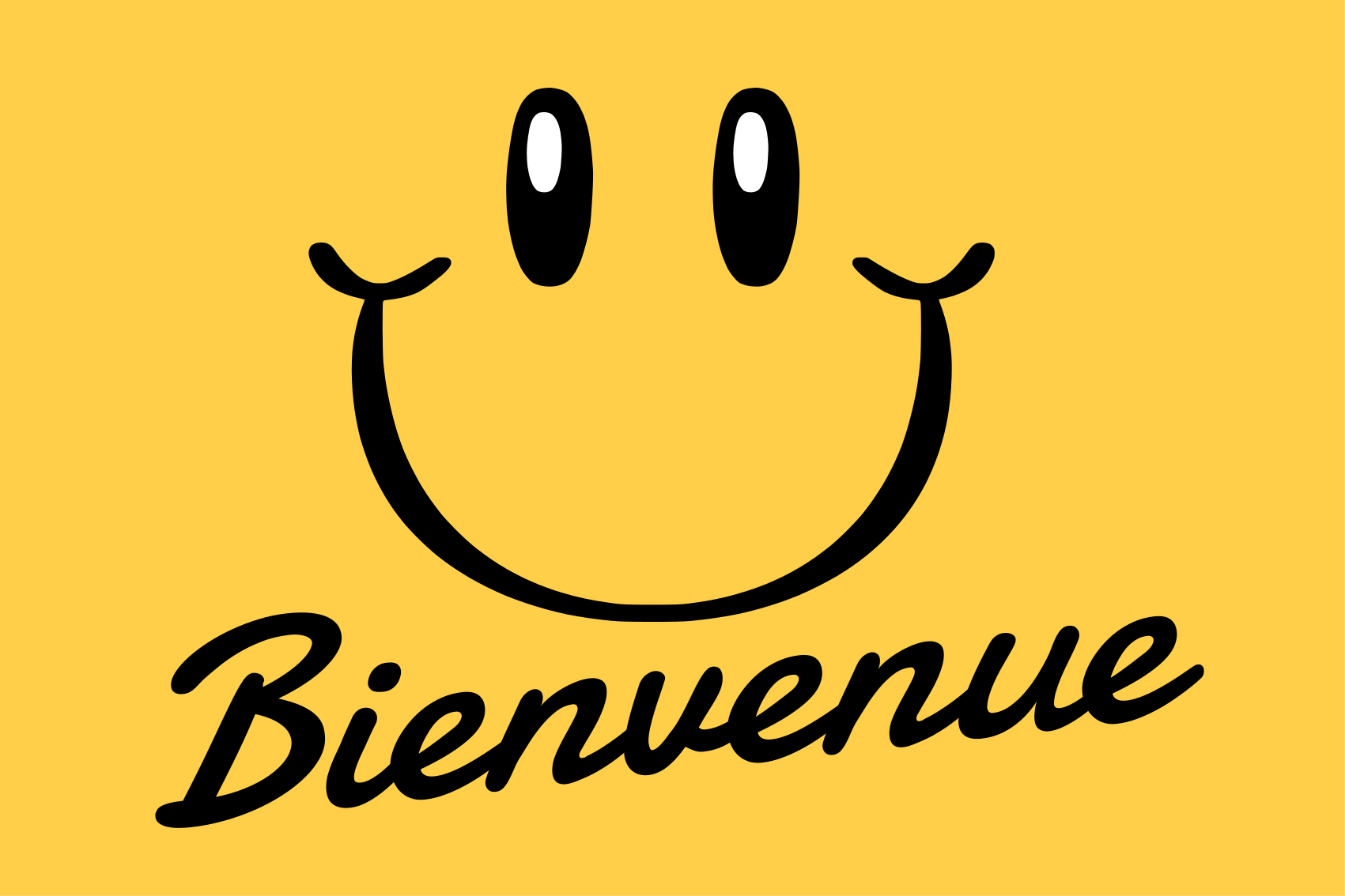 Tapis vinyle citation Smiley drôle jaune - TenStickers