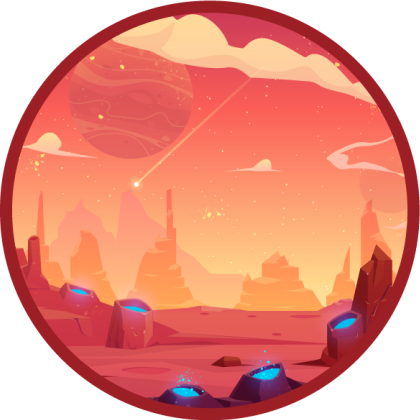 Tapis vinyle étoile scène de désert cosmique - TenStickers