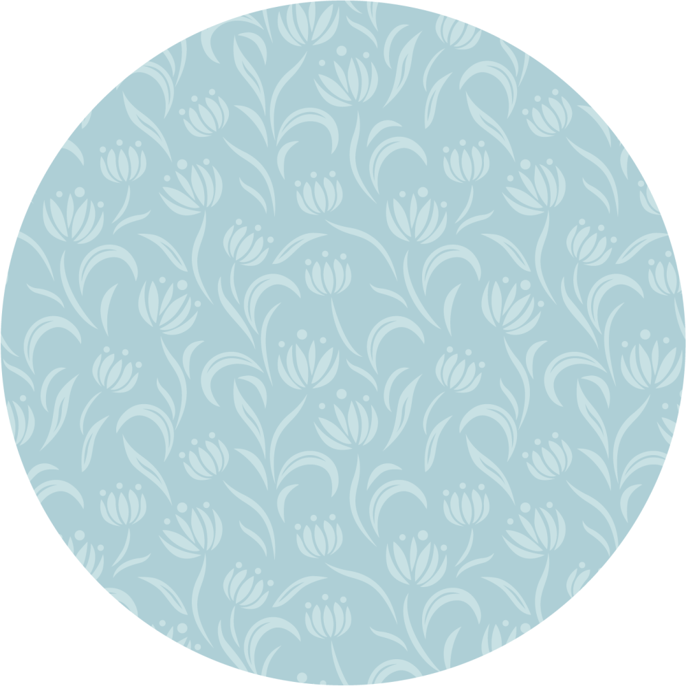 Tapis vinyle plantes motif bleu doux - TenStickers