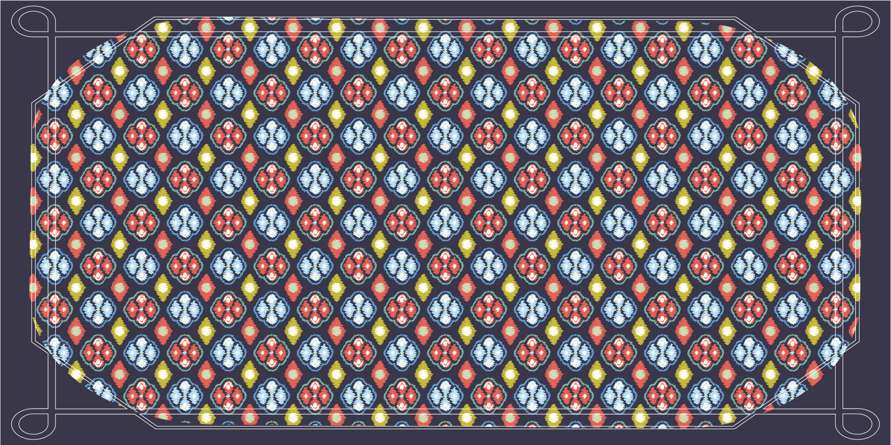 Tapis vinyle entrée composition de mosaïque colorée - TenStickers