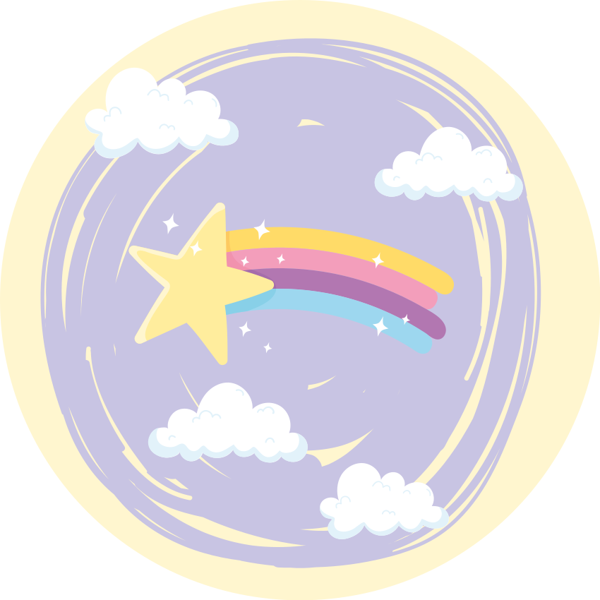 Tapis vinyle pour enfants magie du ciel nocturne - TenStickers