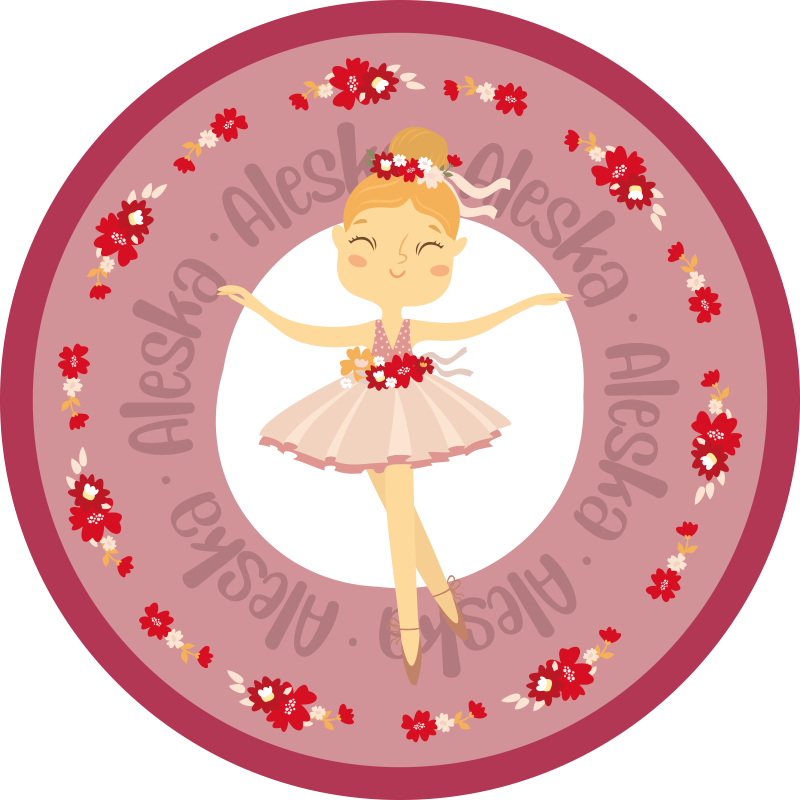 Tapis vinyle autres tapis danse de ballet avec nom - TenStickers