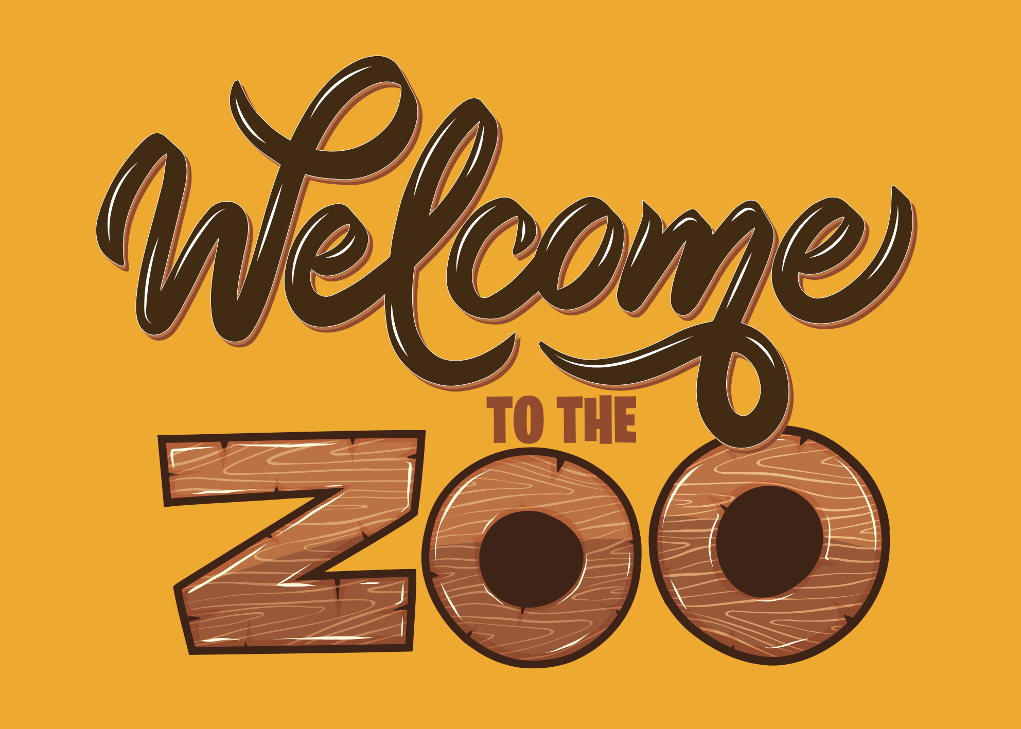 Tapis vinyle personnalisé bienvenue au zoo - TenStickers