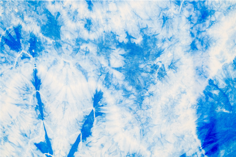 Tapis vinyle salon tie-dye bleu - TenStickers