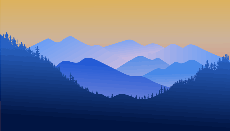 Tapis vinyle moderne Silhouette des montagnes - TenStickers