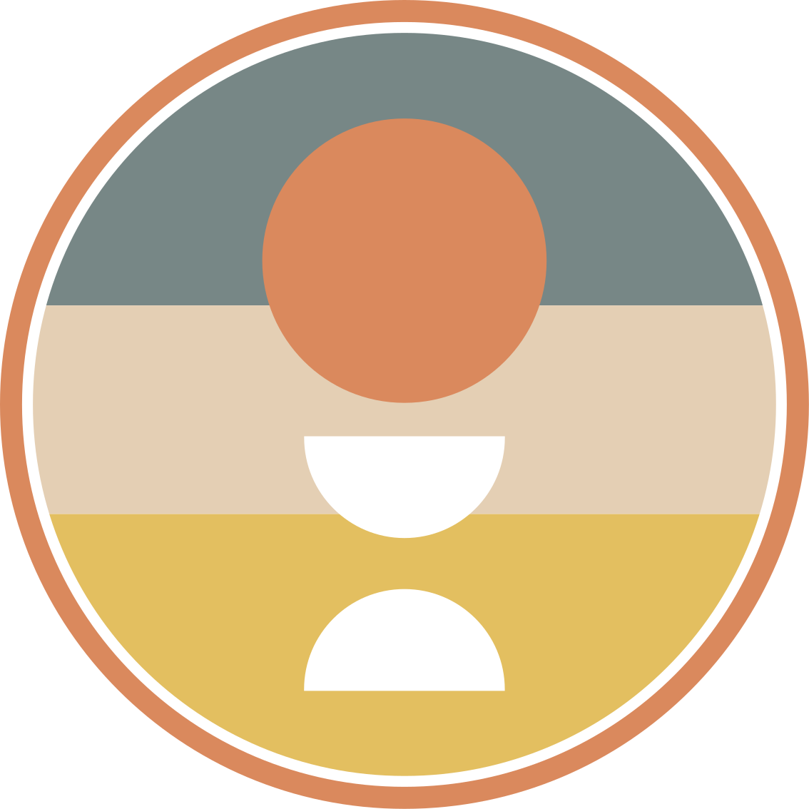 Tapis vinyle minimaliste harmonie circulaire des couleurs - TenStickers