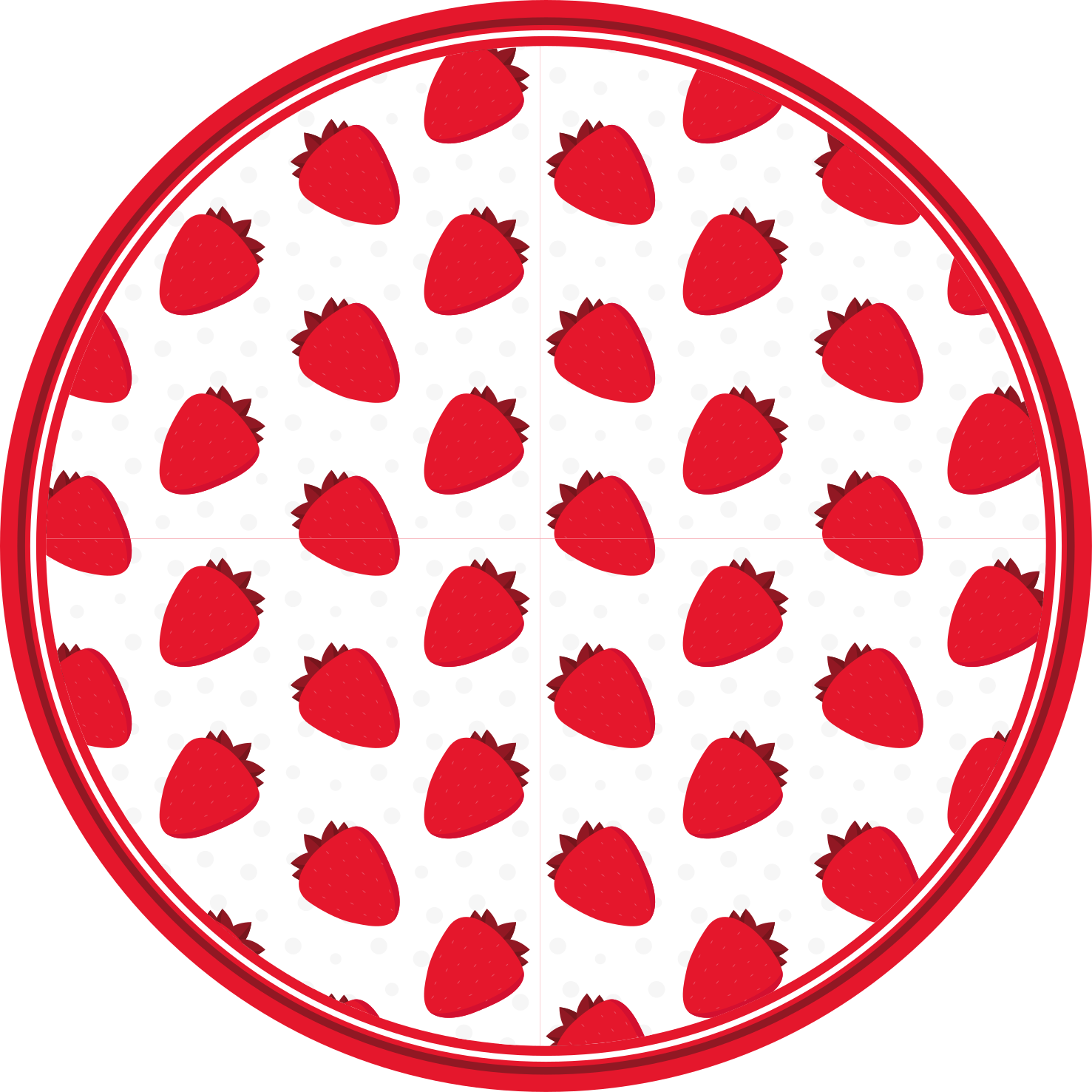 Tapis vinyle animal motif fraise - TenStickers