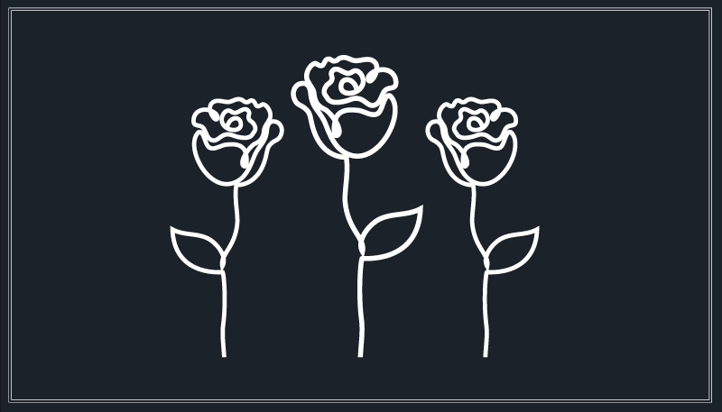 Tapis vinyle plantes représentation d'esquisse botanique - TenStickers