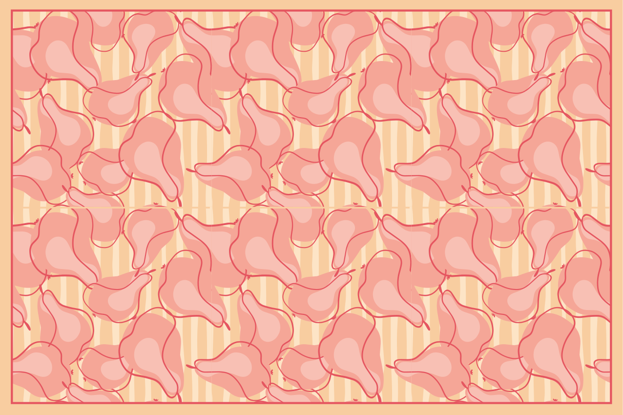 Tapis vinyle cuisine jolis motifs roses - TenStickers