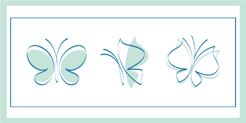 Tapis vinyle animal motif trio de papillons - TenStickers