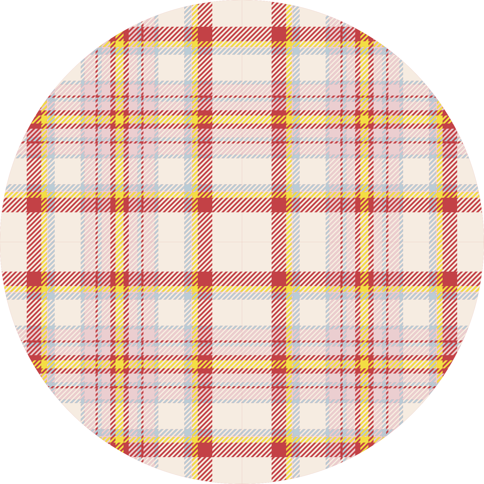 Tapis vinyle rond Carrés à motifs tartan écossais - TenStickers