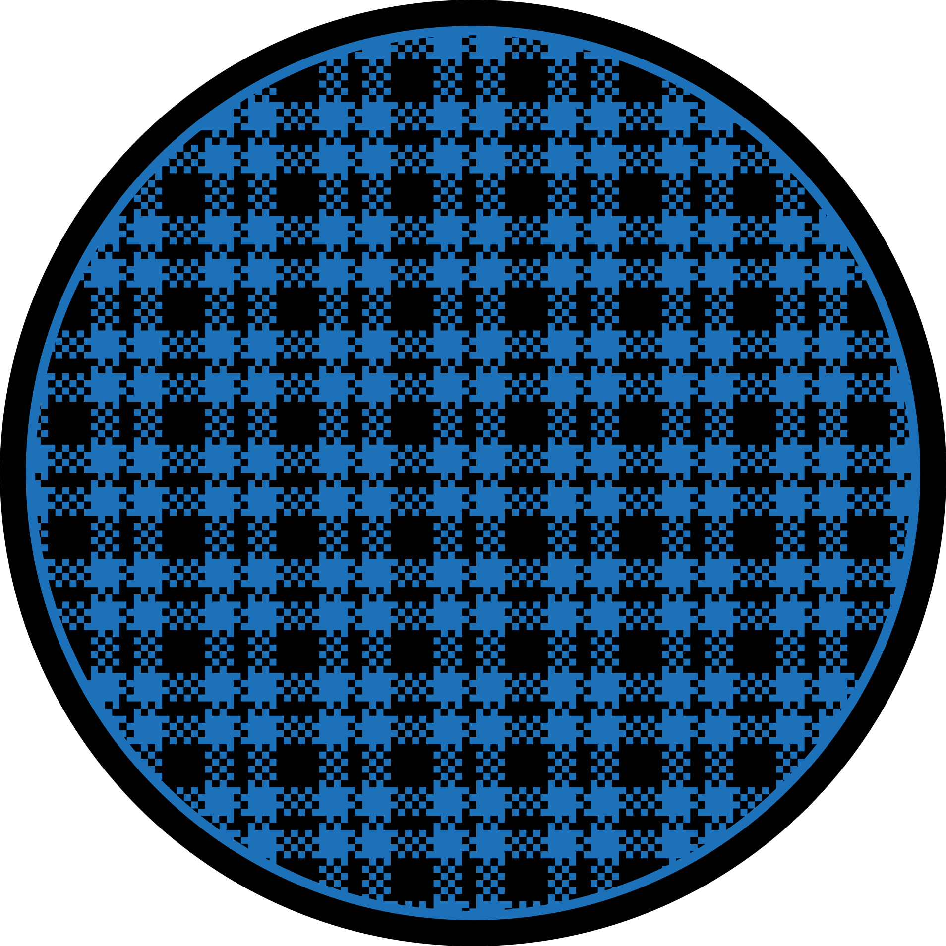Tapis vinyle rond composition vérifiée - TenStickers