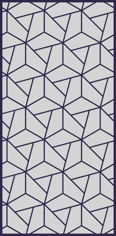 Tapis vinyle géométrique motifs angulaires gris - TenStickers