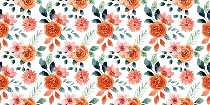 Tapis vinyle plantes ravissant motif botanique - TenStickers