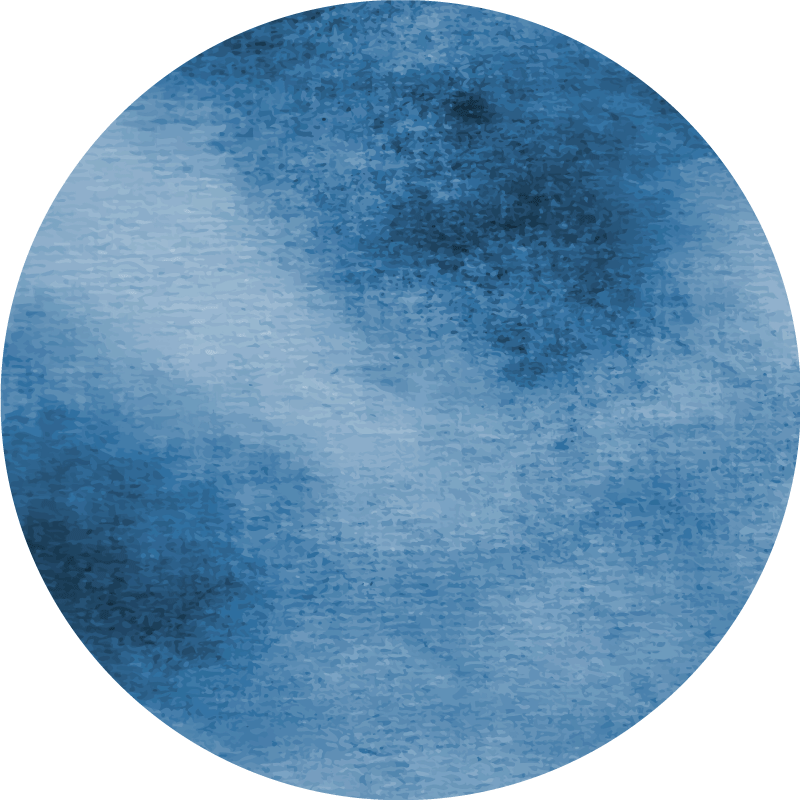 Tapis vinyle rond Aquarelle de texture bleue élégante - TenStickers