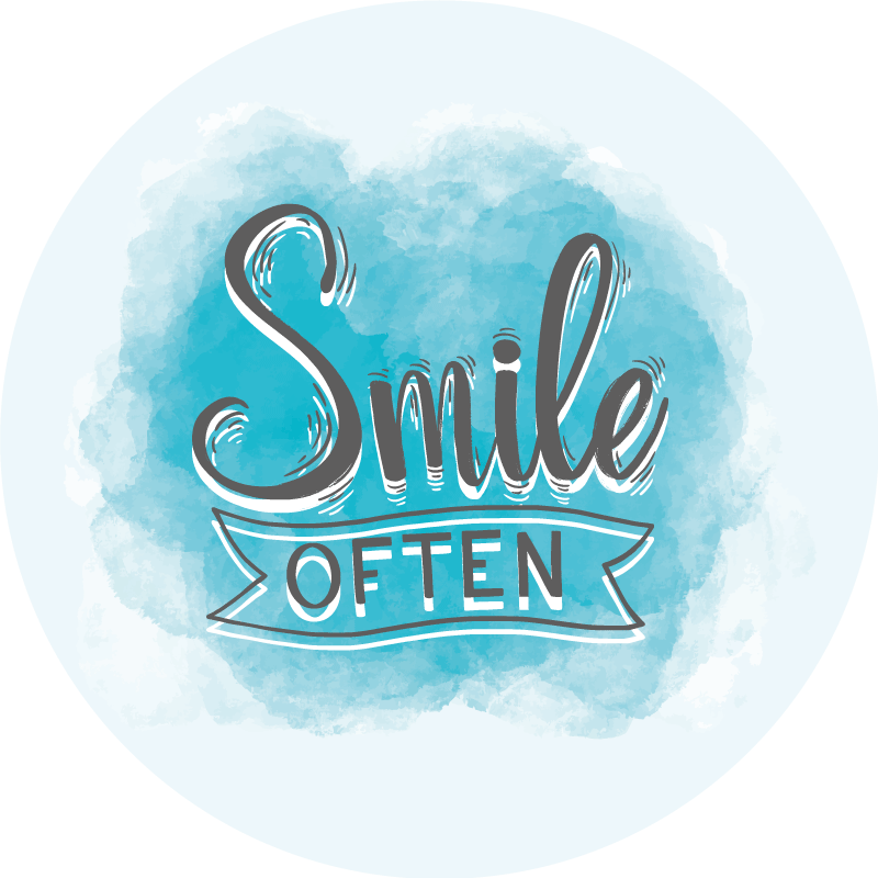 Tapis vinyle citation souriez souvent - TenStickers